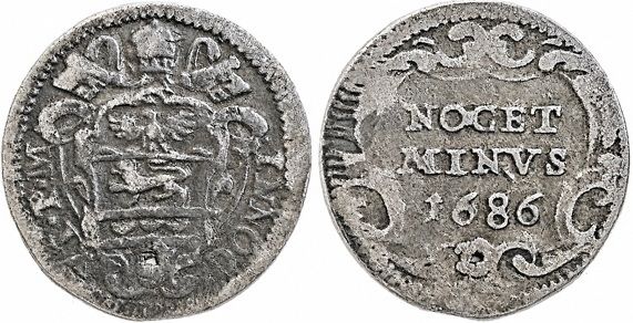 Innocent XI 1686 half Grosso